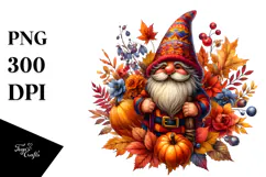 Vibrant Watercolor Gnome PNG Product Image 1