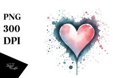 Washed Heart, PNG Product Image 1