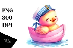 Resting Baby Sailor Duck PNG Product Image 1