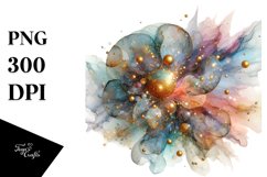 Abstract Golden Cosmos | Sublimation Clipart Product Image 3