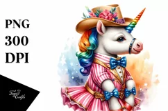 Colorful Baby Unicorn in West Coast Swing Dancer's Attire, Product Image 1