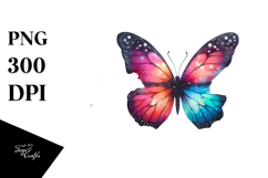 Colorful Butterfly Silhouettes PNG Product Image 1