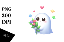 Funny Cute Ghost, High-Res PNG Product Image 1