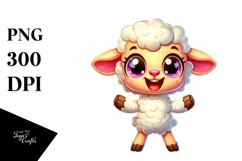 Colorful Enthusiastic Baby Lamb Clipart Product Image 3