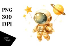 Whimsical Astronaut Girl | Yelloish Clipart Product Image 1