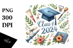 Class of 2024 Watercolor | Clipart Product Image 3