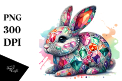 Colorful Bunny Diamonds PNG Product Image 1