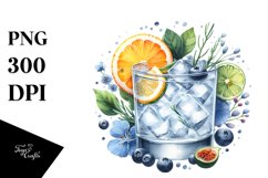 Watercolor Gin and Tonic | Clipart Product Image 1