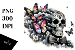 Cute Butterfly Skull PNG Product Image 1