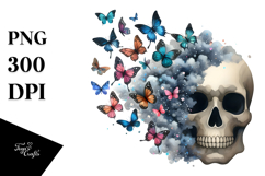 Cute Butterfly Skull PNG Product Image 1
