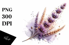 Abstract Detailed Shiny Lavender Watercolor Splash Product Image 1