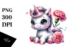 Cute Watercolor Unicorn Clipart Product Image 3