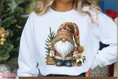 Christmas Gnome sublimation png, Joy to the World gnome png Product Image 5