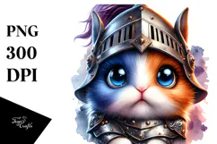 Crazy Eyes Baby Bunny in Knight's Helmet, Transparent PNG Product Image 1