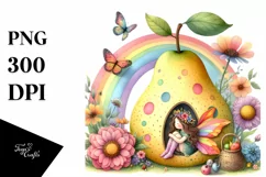 Colorful Nature Rainbow Fruit Fairy | Watercolor Product Image 1