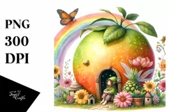 Colorful Nature Rainbow Fruit Fairy | Watercolor Product Image 3