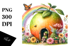 Colorful Nature Rainbow Fruit Fairy | Watercolor Product Image 1