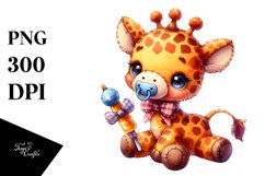 colorful plush Giraffe | Sublimation | Clipart Product Image 3