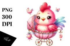Cradling Baby Rooster PNG Product Image 1