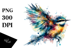 Grunge Bird Painting PNG Product Image 1