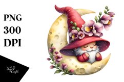 Gnome with Snapdragon Moon PNG Product Image 1