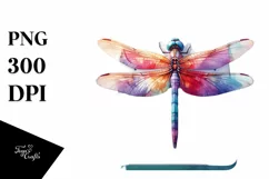 Colorful Yoga Dragonfly | Sublimation | Clipart. Product Image 3
