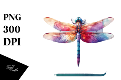 Colorful Yoga Dragonfly | Sublimation | Clipart. Product Image 1