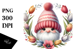 Cute Watercolor Gnome with Big Hat Product Image 1