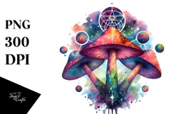 Magical Celestial Mushroom Tarot, Transparent PNG Product Image 1