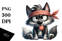 Silly Cartoon Wolf PNG Product Image 1