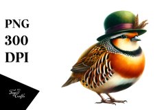Vibrant Watercolor Partridge | Sublimation Clipart Product Image 3