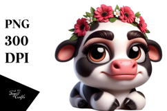 Silly Holstein Cow PNG Product Image 1