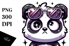 Cute Panda with Oversized Sunglasses PNG Product Image 1