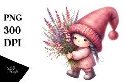 Gnome with Heather PNG Product Image 1