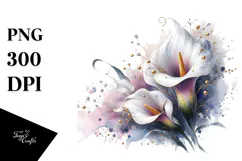 Calla Lily with Metallic Insertions PNG Product Image 1