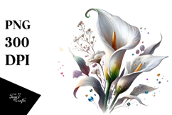 Calla Lily with Metallic Insertions PNG Product Image 1