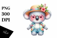 Colorful Baby Koala | Summer Outfit Clipart Product Image 3
