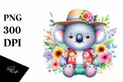 Colorful Baby Koala | Summer Outfit Clipart Product Image 3