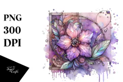 Abstract Pastel Wooden Stained Violet, Transparent PNG Product Image 1