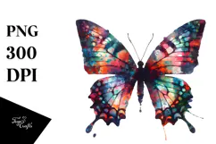 Colorful Butterfly Silhouettes PNG Product Image 1