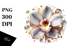 Abstract Orchid Watercolor PNG Product Image 1