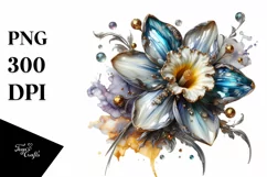 Shiny Detailed Narcissus | Sublimation | Clipart Product Image 1