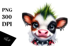Energetic Baby Cow PNG Product Image 1
