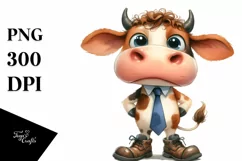 Funny Cow Large Shoes | Sublimation | Clipart. Product Image 1