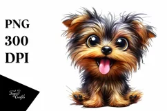 Crazy Yorkipoo Sitting with Popping Eyes | Sublimation | Product Image 3