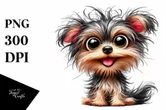 Crazy Yorkipoo Sitting with Popping Eyes | Sublimation | Product Image 3