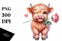 Cute Highland Cow Spring Love Flowers |T-shirt, Mug, Tumbler Product Image 8