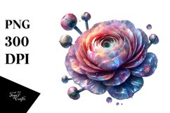 Shiny Like Ranunculus Watercolor Splash | Clipart Product Image 1
