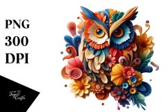 Abstract Vibrant Watercolor Bird with Flowers and Leaves Product Image 1