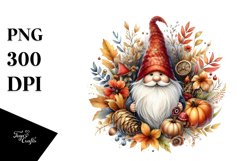 Detailed Autumn Gnome PNG Product Image 1